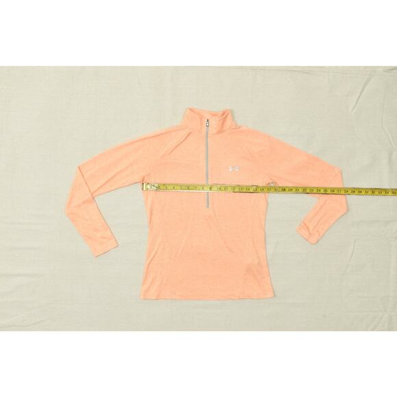 Under Armour HeatGear Loose Fit Half-Zip Pullover Size M Women's Orange - Picture 2 of 8